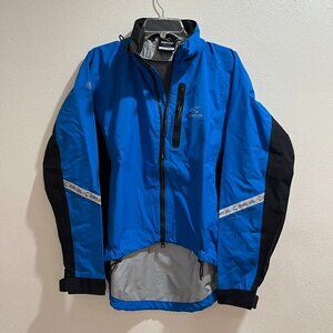 SHOWERS PASS Women's Blue/Black/Silver eVent Elite Cycling Rain Jacket - Size M